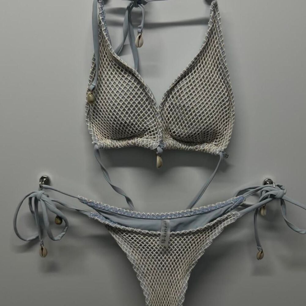 Zaful Women's Silver and Blue Bikinis-and-tankini-sets